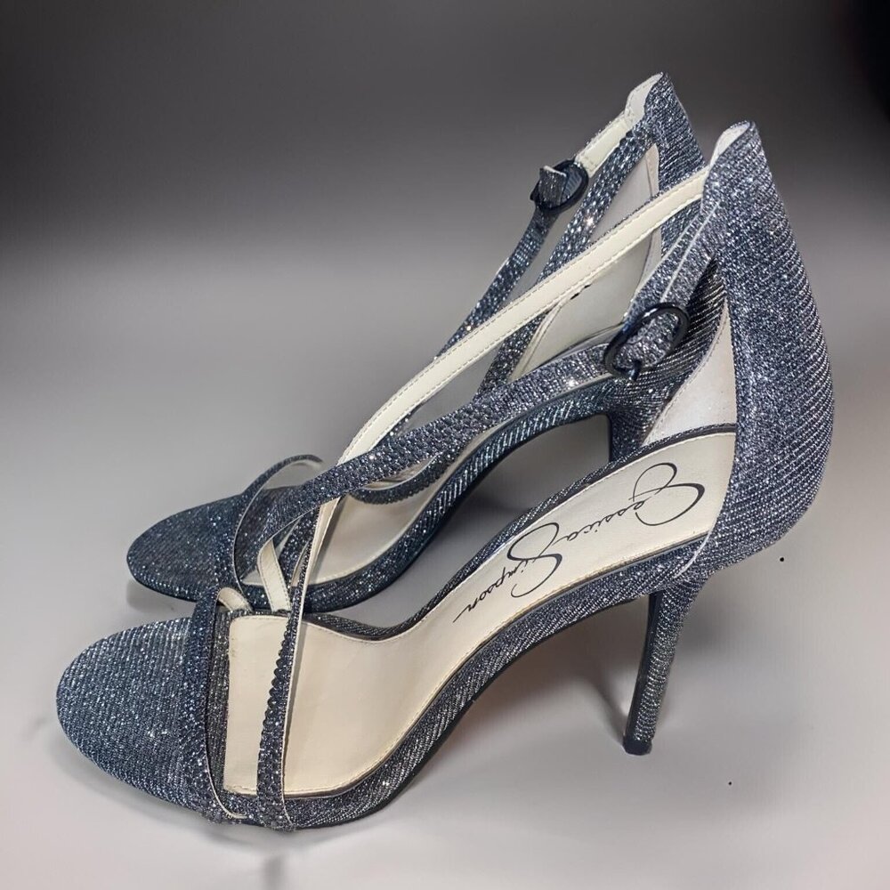 Jessica Simpson Annalesse High Heel Criss-Cross Strap Evening Sandal Size 8